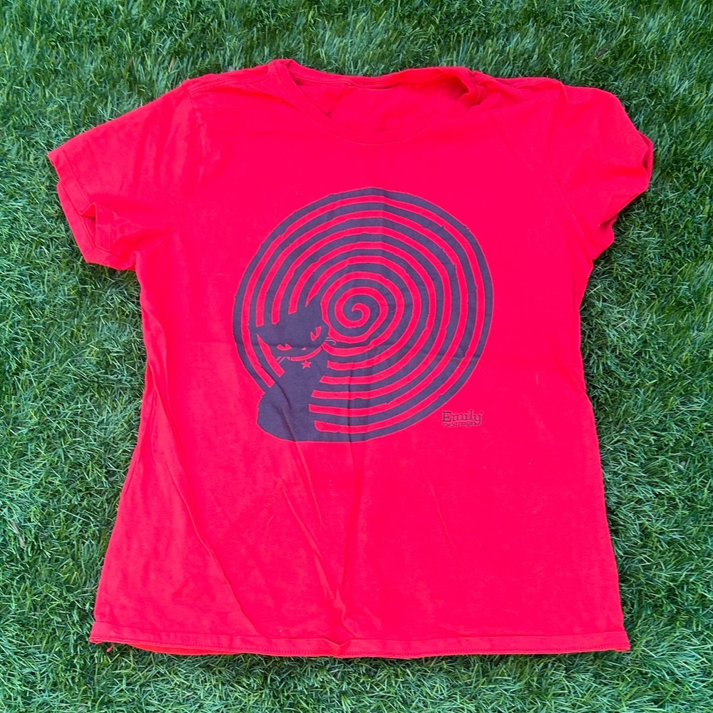 Official Emily the Strange Hypno Kitty graphic tee - Large